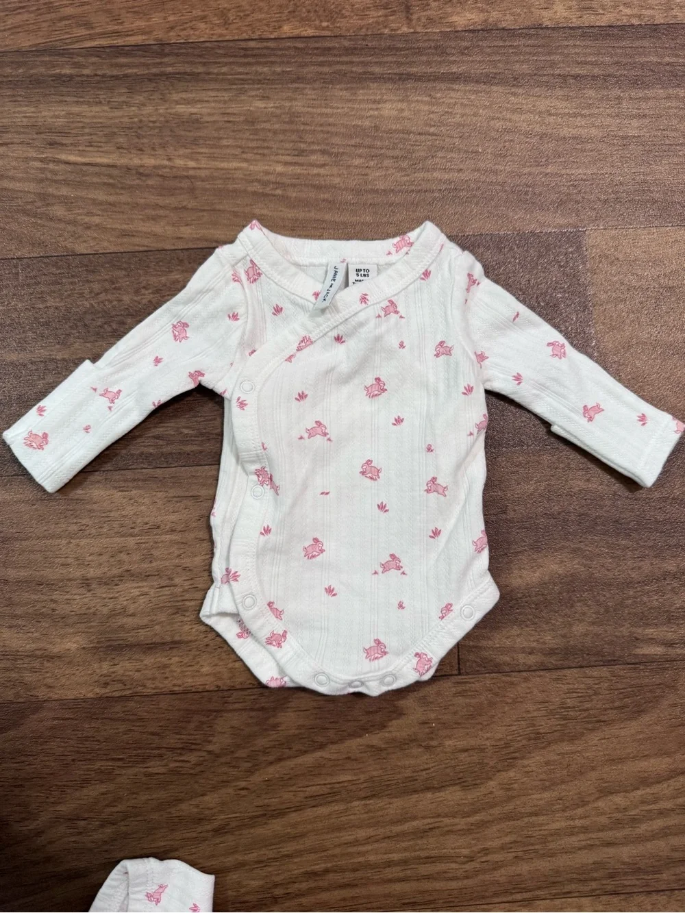 Baby Bunny Pointelle Wrap Matching Set